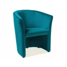 TM-1 bársony fotel, 67X60, türkiz