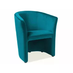 TM-1 bársony fotel, 67X60, türkiz