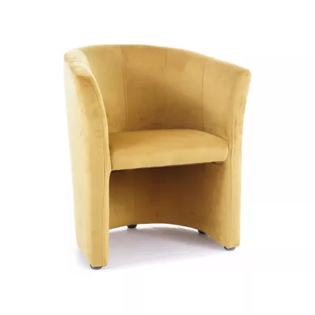 TM-1 bársony fotel, 67X60, curry