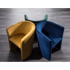 TM-1 bársony fotel, 67X60, curry