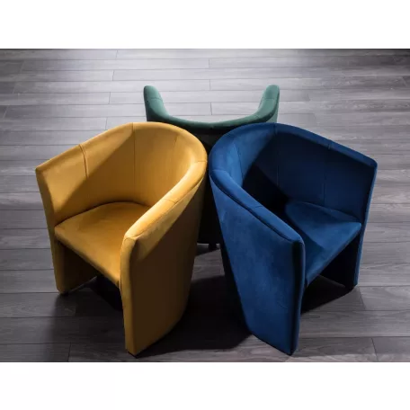 TM-1 bársony fotel, 67X60, curry