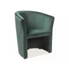 TM-1 bársony fotel, 67X60, zöld
