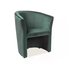 TM-1 bársony fotel, 67X60, zöld
