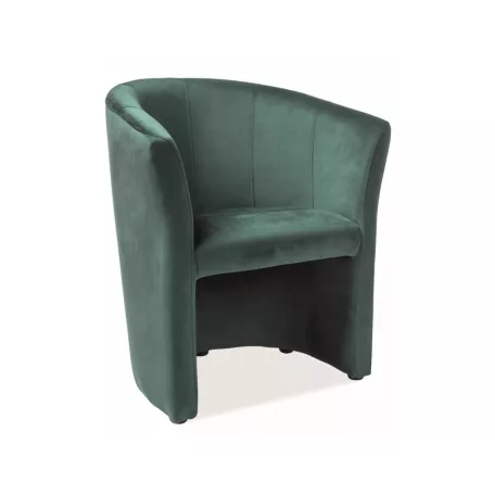 TM-1 bársony fotel, 67X60, zöld