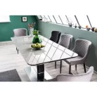 Pallas kerámia asztal, 160X90, fekete, szürke