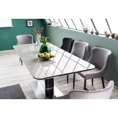 Pallas kerámia asztal, 160X90, fekete, szürke