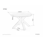 Ritmo asztal, fekete, tölgy