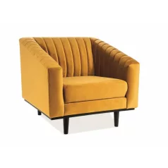 Asprey bársony 1 fotel, curry