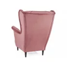 Lady bársony fotel, antik rózsaszín