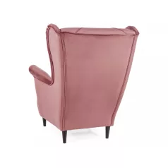 Lady bársony fotel, antik rózsaszín