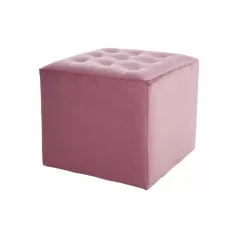Lori bársony puff, antik rózsaszín