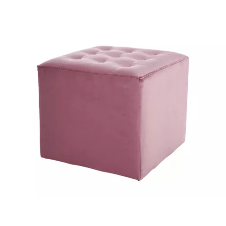 Lori bársony puff, antik rózsaszín