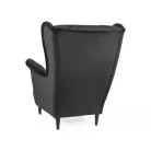 Lady bársony fotel, fekete