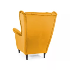 Lady bársony fotel, curry