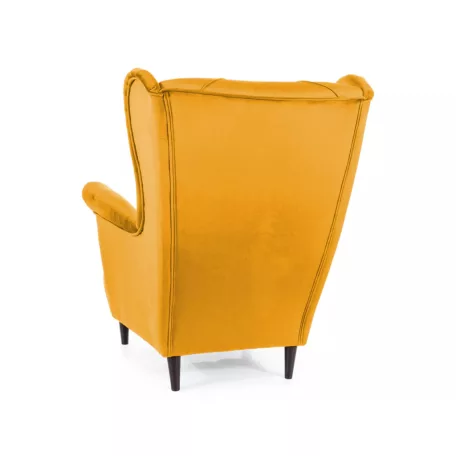 Lady bársony fotel, curry