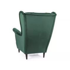 Lady bársony fotel, zöld