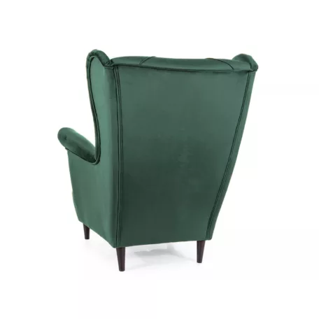 Lady bársony fotel, zöld