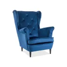 Lady bársony fotel, tengerészkék