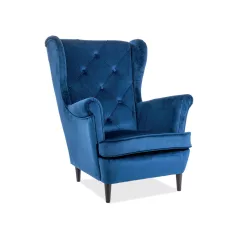 Lady bársony fotel, tengerészkék