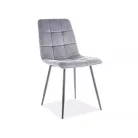 Mila bársony szék, fekete, szürke