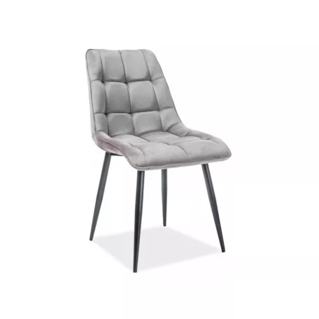 Chic bársonyszék, fekete, szürke