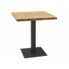 Puro asztal, 80X80, fekete, tölgy