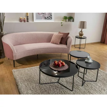 Artemida dohányzóasztal szett, fekete, fekete