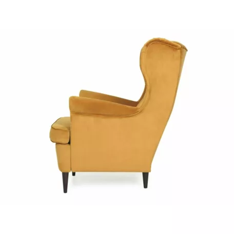 Harry bársonyfotel, curry