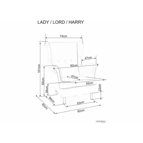 Harry bársonyfotel, curry