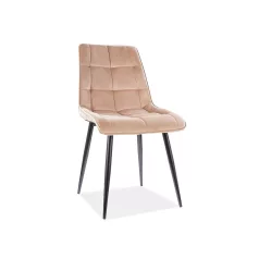 Chic bársonyszék, fekete, bézs
