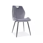 Arco bársony szék, fekete, szürke