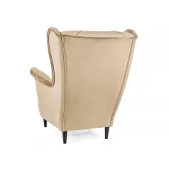 Lady bársony fotel, bézs