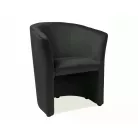 TM-1 bársony fotel, 67X60, fekete
