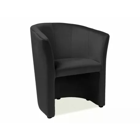 TM-1 bársony fotel, 67X60, fekete