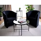 TM-1 bársony fotel, 67X60, fekete