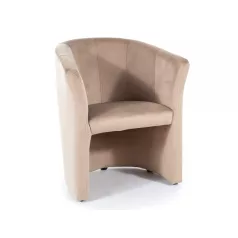 TM-1 bársony fotel, 67X60, bézs