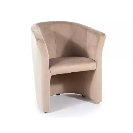 TM-1 bársony fotel, 67X60, bézs