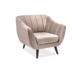 Elite 1 bársony fotel, wenge, bézs