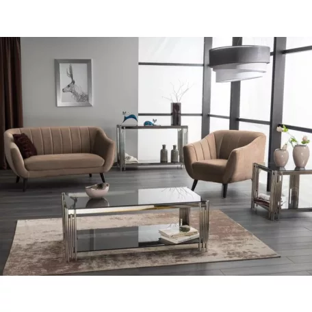 Elite 1 bársony fotel, wenge, bézs