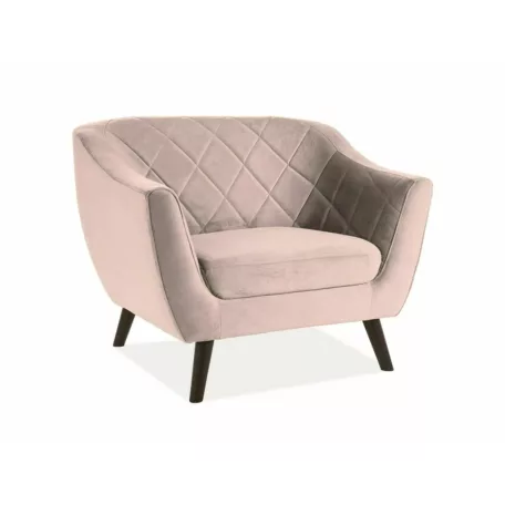 Molly 1 Bársony Fotel, wenge, bézs