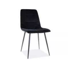 Mila bársony szék, fekete, fekete