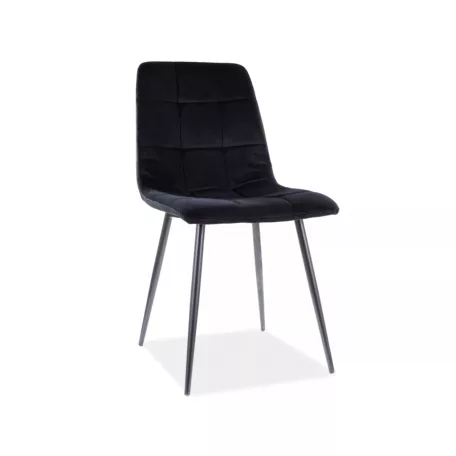 Mila bársony szék, fekete, fekete