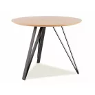 Tetis asztal, fekete, tölgy