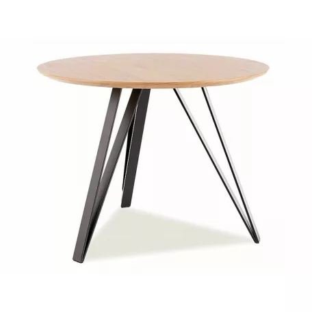 Tetis asztal, fekete, tölgy