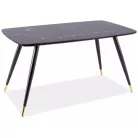 I. Cirill asztal, 140X80, fekete, fekete