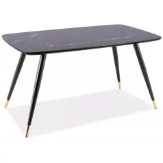 I. Cirill asztal, 140X80, fekete, fekete