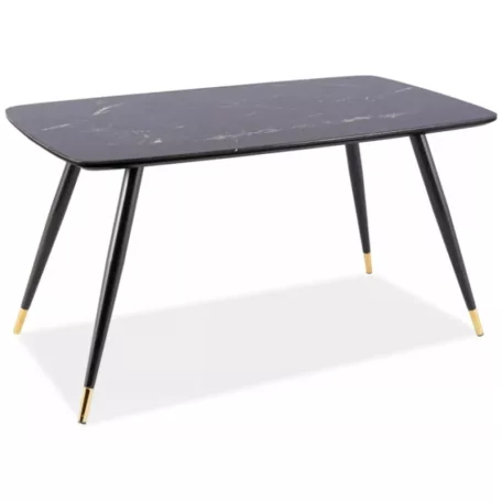 I. Cirill asztal, 140X80, fekete, fekete