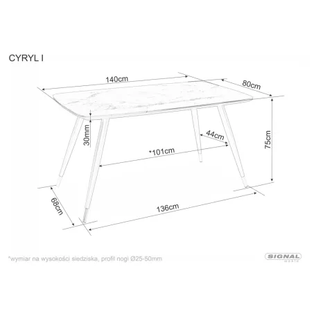I. Cirill asztal, 140X80, fekete, fekete