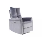 Neptun bársony fotel, 94X76, szürke