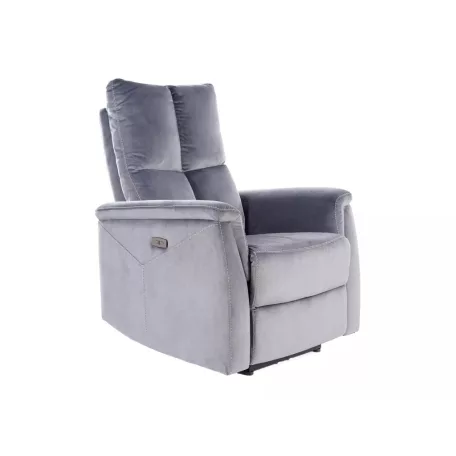 Neptun bársony fotel, 94X76, szürke